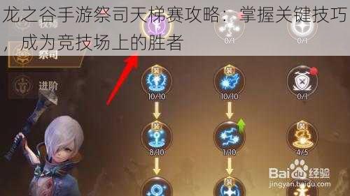 龙之谷手游祭司天梯赛攻略:掌握关键技巧,成为竞技场上的胜者