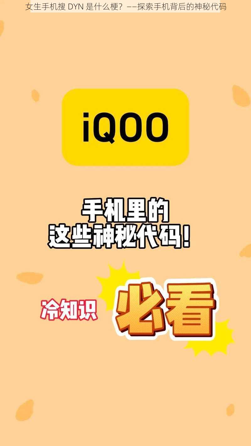 女生手机搜 DYN 是什么梗?——探索手机背后的神秘代码