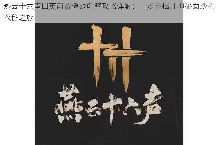燕云十六声田英前置谜题解密攻略详解:一步步揭开神秘面纱的探秘之旅