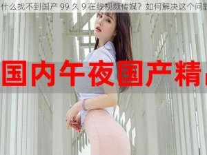 为什么找不到国产 99 久 9 在线视频传媒？如何解决这个问题？