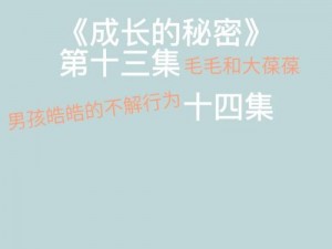 成长的秘密：毛毛葆葆分析告诉你如何应对成长中的痛点