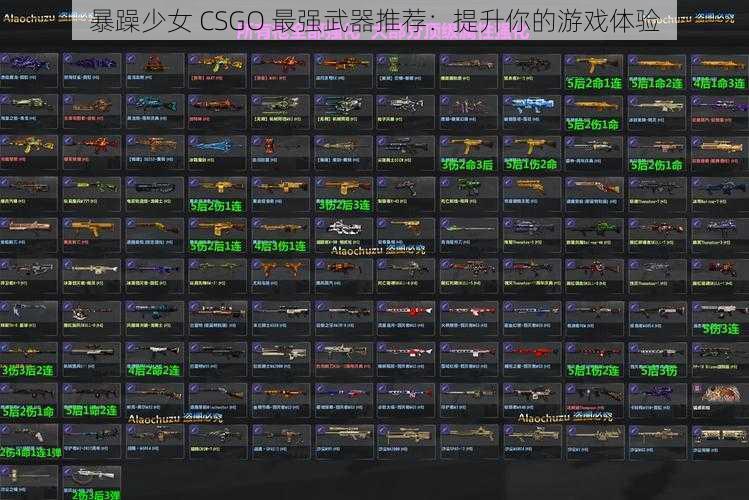 暴躁少女 CSGO 最强武器推荐：提升你的游戏体验