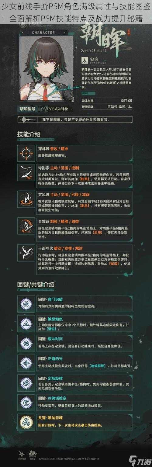 少女前线手游PSM角色满级属性与技能图鉴：全面解析PSM技能特点及战力提升秘籍