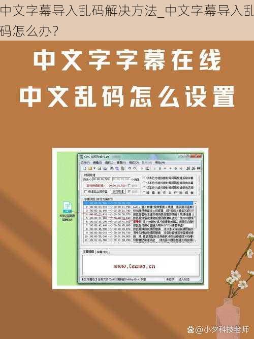 中文字幕导入乱码解决方法_中文字幕导入乱码怎么办？