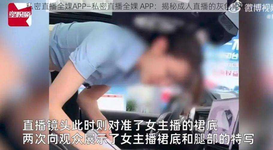 私密直播全婐APP—私密直播全婐 APP：揭秘成人直播的灰色地带