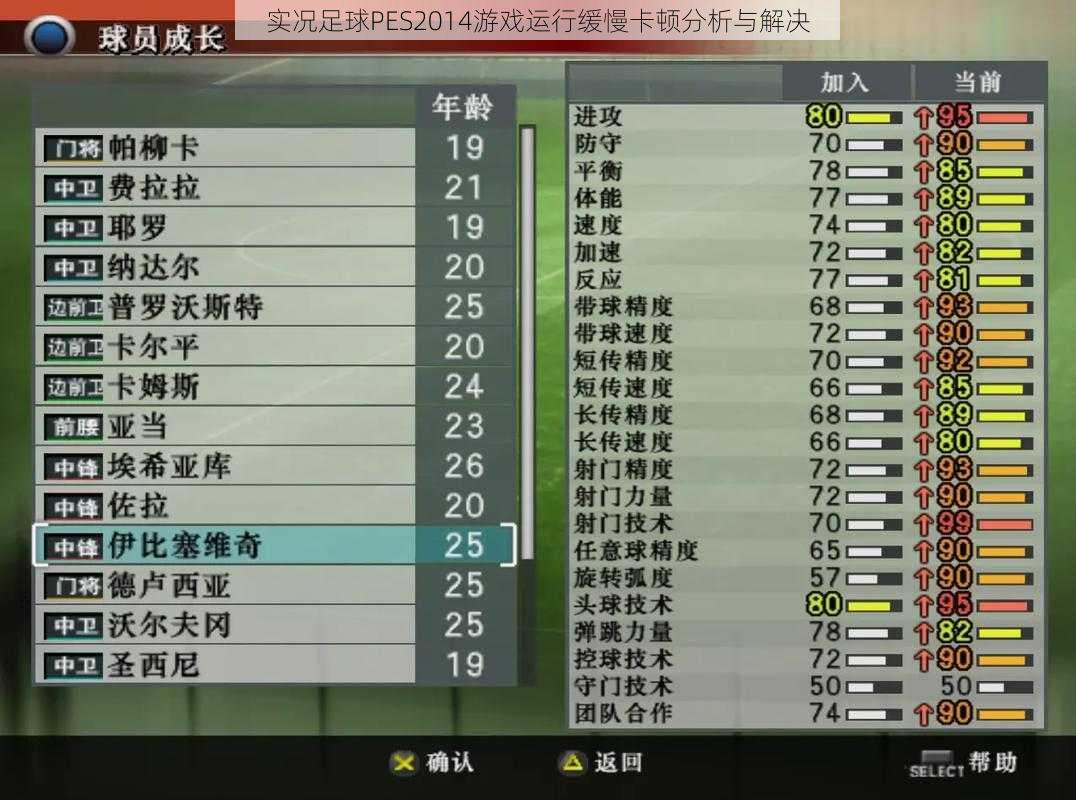 实况足球PES2014游戏运行缓慢卡顿分析与解决