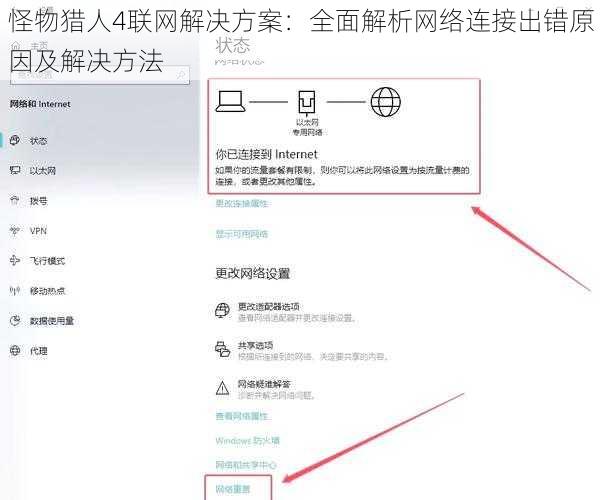 怪物猎人4联网解决方案：全面解析网络连接出错原因及解决方法