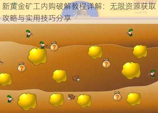 新黄金矿工内购破解教程详解：无限资源获取攻略与实用技巧分享