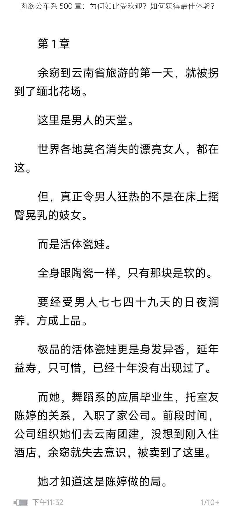 肉欲公车系 500 章：为何如此受欢迎？如何获得最佳体验？