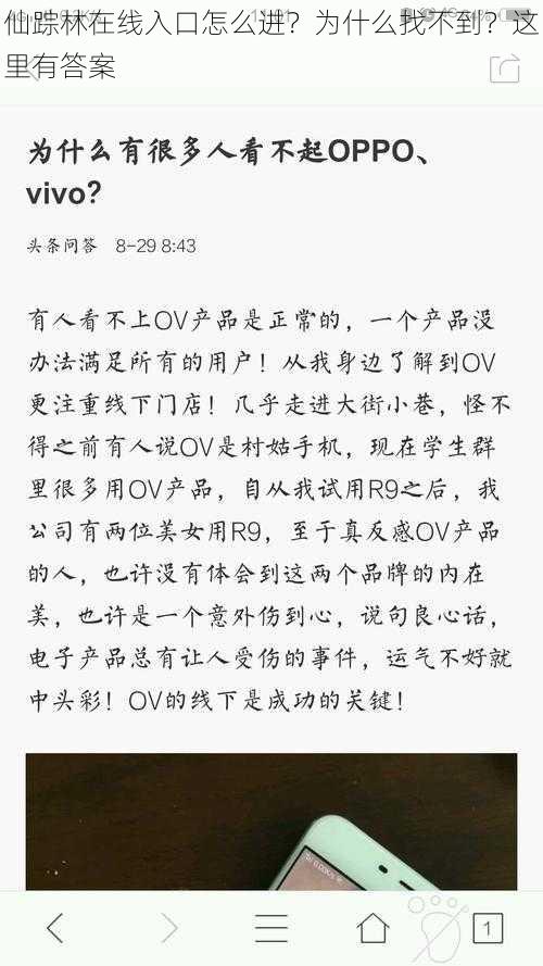 仙踪林在线入口怎么进？为什么找不到？这里有答案