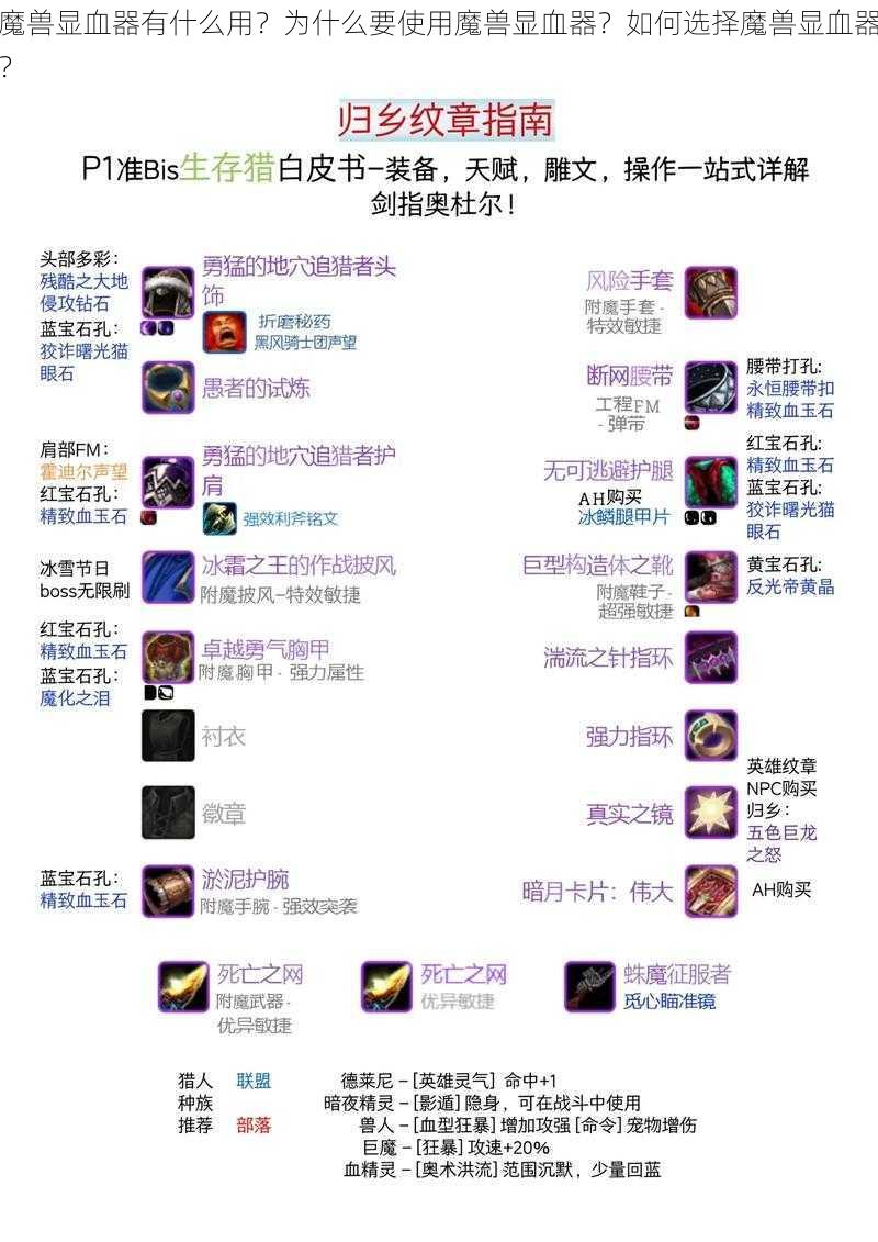 魔兽显血器有什么用？为什么要使用魔兽显血器？如何选择魔兽显血器？