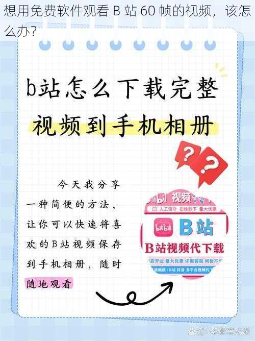 想用免费软件观看 B 站 60 帧的视频，该怎么办？