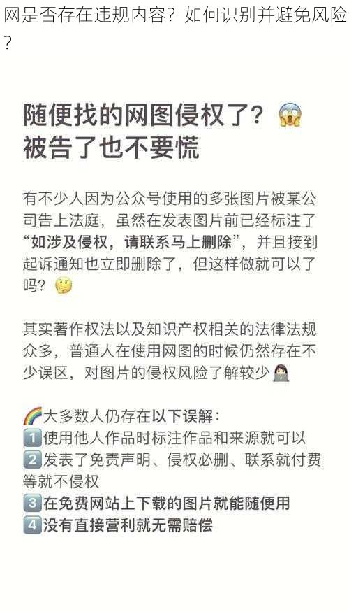 网是否存在违规内容？如何识别并避免风险？