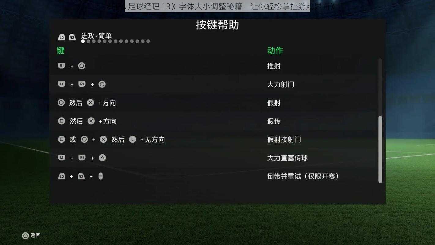 《FIFA 足球经理 13》字体大小调整秘籍：让你轻松掌控游戏界面》