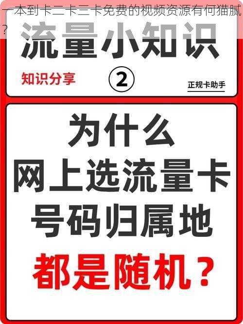 一本到卡二卡三卡免费的视频资源有何猫腻？