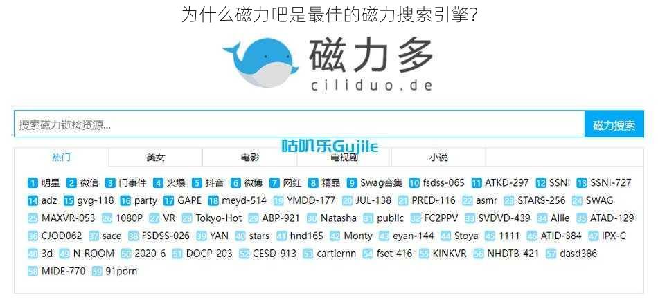 为什么磁力吧是最佳的磁力搜索引擎？