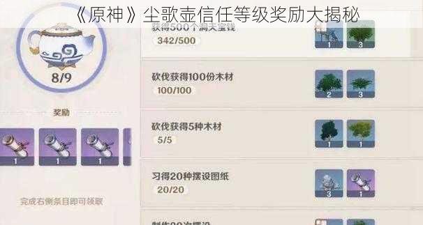 《原神》尘歌壶信任等级奖励大揭秘
