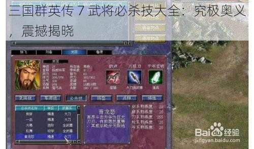 三国群英传 7 武将必杀技大全：究极奥义，震撼揭晓