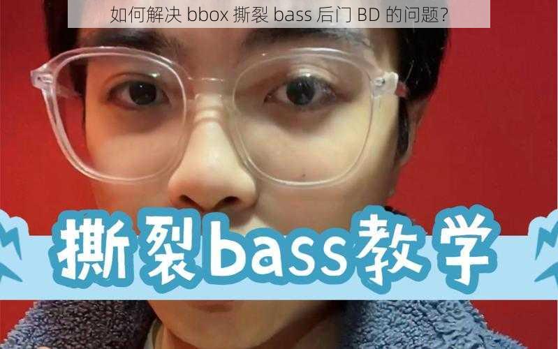 如何解决 bbox 撕裂 bass 后门 BD 的问题？