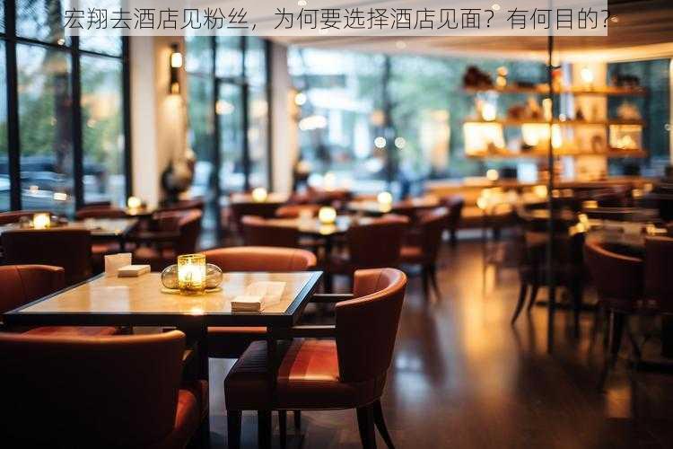 宏翔去酒店见粉丝，为何要选择酒店见面？有何目的？