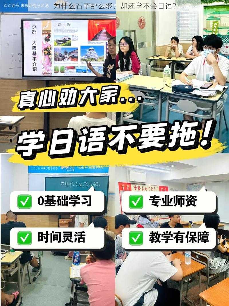 为什么看了那么多，却还学不会日语？