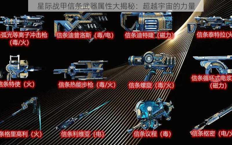 星际战甲信条武器属性大揭秘：超越宇宙的力量