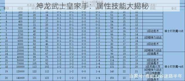 神龙武士皇家手：属性技能大揭秘